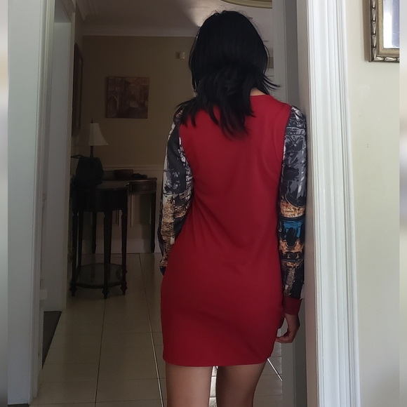 S/M Long Sleeve Fitted Mini Dress - Picture 1 of 4
